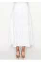Snow White Pleated A-Line Skirt