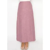 Mauve Textured A-Line Skirt
