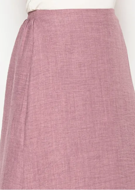 Mauve Textured A-Line Skirt