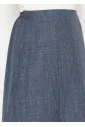 Navy Chambray Maxi Skirt with Elasticated Waist
