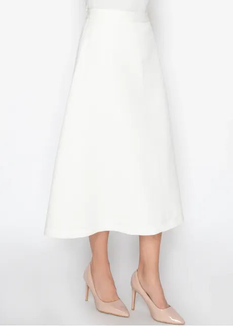 Soft White A-Line Skirt