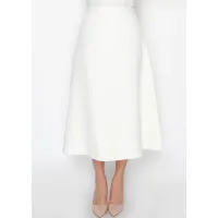 Soft White A-Line Skirt