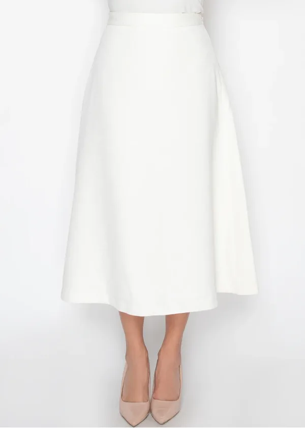 Soft White A-Line Skirt