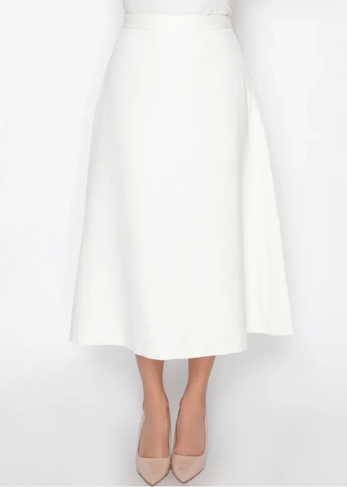 Soft White A-Line Skirt