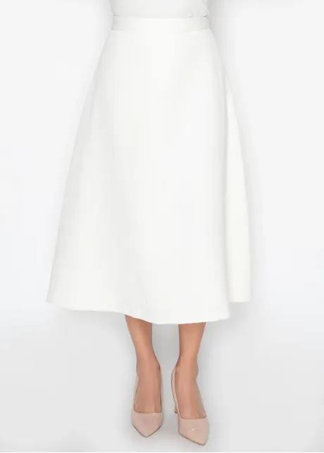 Soft White A-Line Skirt