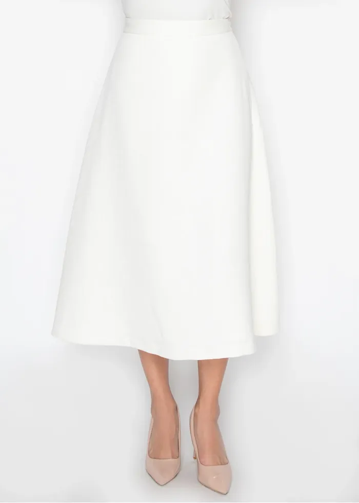 Soft White A-Line Skirt