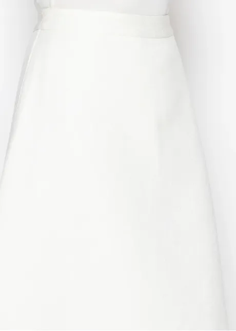 Soft White A-Line Skirt