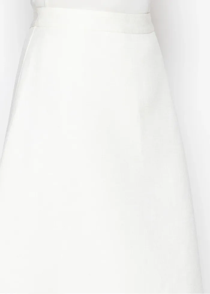Soft White A-Line Skirt