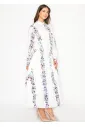 Soft Floral Stripe Blouse & Flow Skirt Set