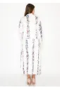 Soft Floral Stripe Blouse & Flow Skirt Set