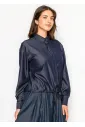 Everyday Blue Denim Modest Blouse