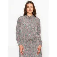 Paisley Print Blouse in Sage and Rose