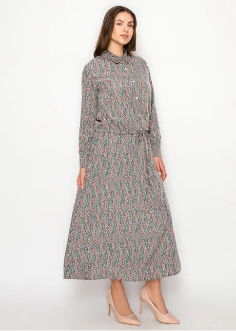 Paisley Print Blouse in Sage and Rose