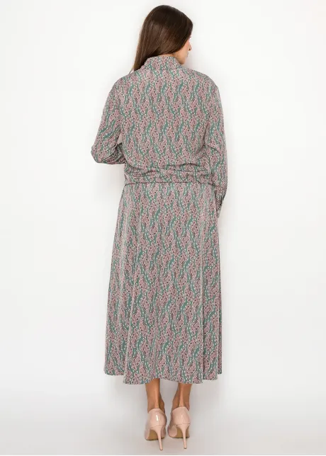 Paisley Print Blouse in Sage and Rose