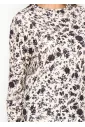 Black Floral Long Sleeve Modest T-Shirt