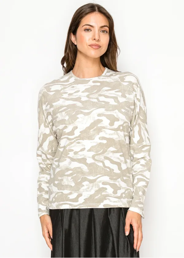 Soft Beige Camo Everyday Modest Tee