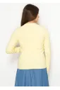 Pale Yellow Long Sleeve Henley Top