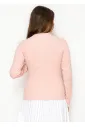 Blush Pink Ribbed Long Sleeve Henley Tee