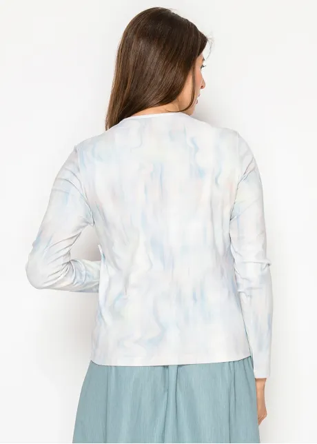 Blue Marble Long Sleeve Cotton T-Shirt