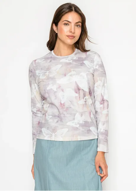 Purple Butterfly Long Sleeve Tee