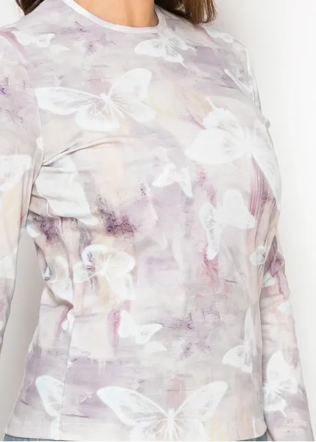 Purple Butterfly Long Sleeve Tee