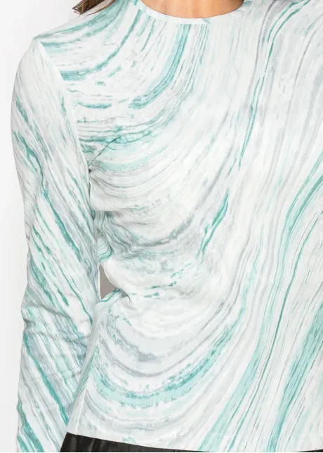 Turquoise Marble Long Sleeve Tee