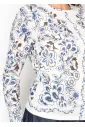 Long-Sleeve Tee with Allover Floral Print