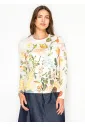 Multicolor Floral Print Long-Sleeve Tee