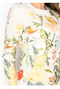 Multicolor Floral Print Long-Sleeve Tee