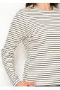 Black & Ivory Stripe Long Sleeve Tee