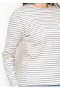 Soft Blue Striped Modest Long Sleeve Tee