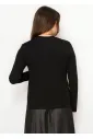 Black & White Pinstripe Front Tie T-Shirt