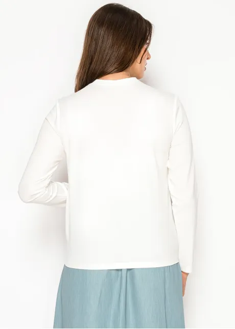 Long Sleeve Stripe Tie Front Tee