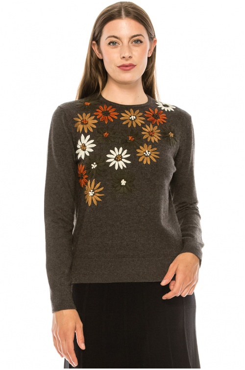 Gerbera Daisy Knit Top