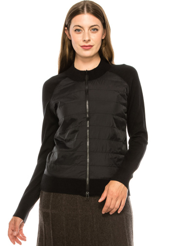 Black Zip Up Puffer Jacket