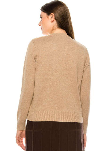 Beige Sherpa Zip Up Jacket