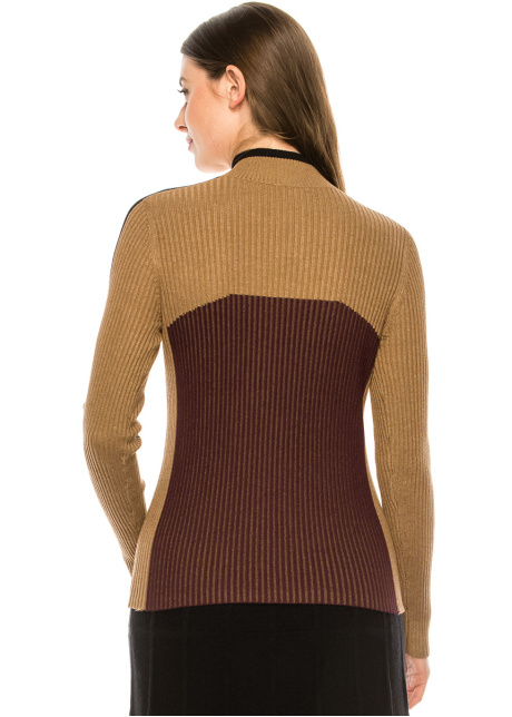 Black and Camel Quarter Zip