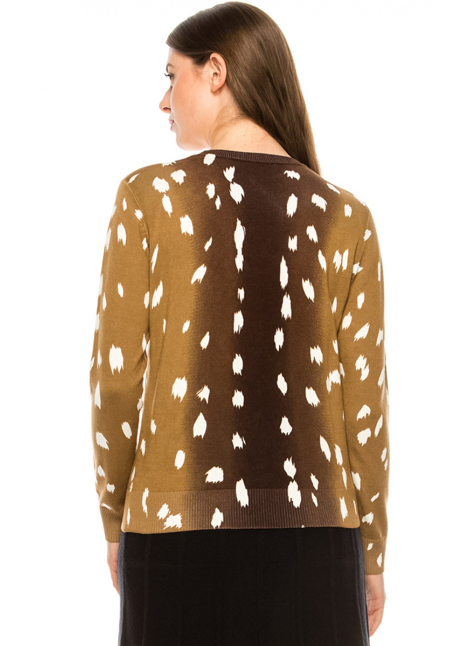Ombre Paint Stroke Top - Brown
