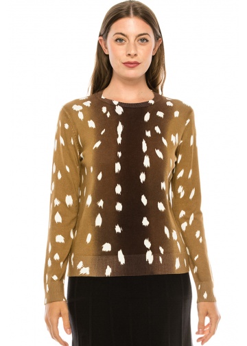 Ombre Paint Stroke Top - Brown Ombre Paint Stroke Top - Brown
