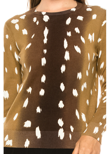 Ombre Paint Stroke Top - Brown