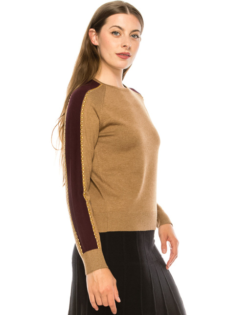 Studded Camel Top