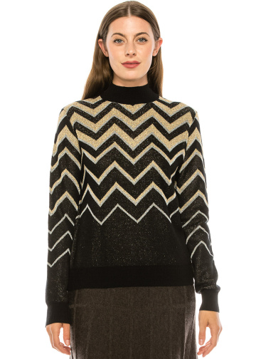 Glittered Chevron Sweater