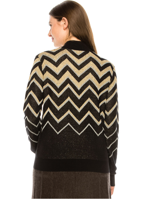 Glittered Chevron Sweater