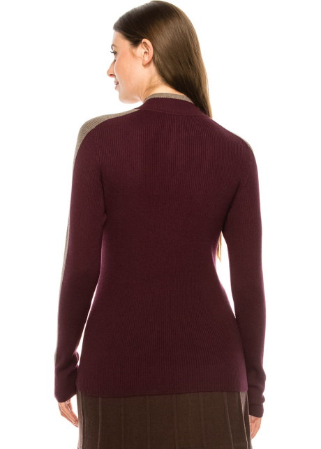 Multi-Colored Ribbed Quarter Zip