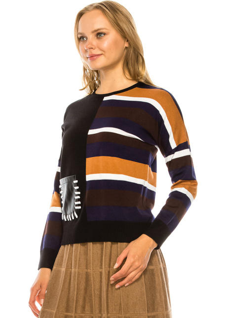 Side Stripe Sweater
