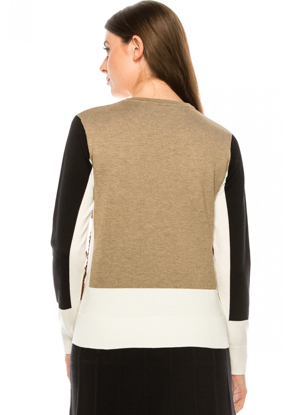 White Side-Piping Sweater