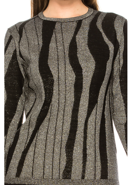 Silver Metallic Sweater