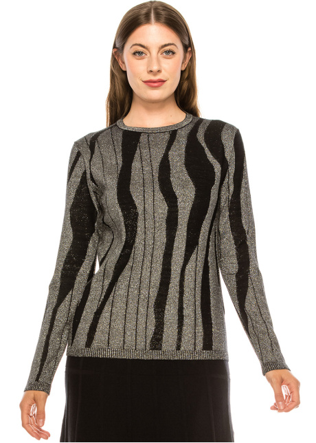 Silver Metallic Sweater