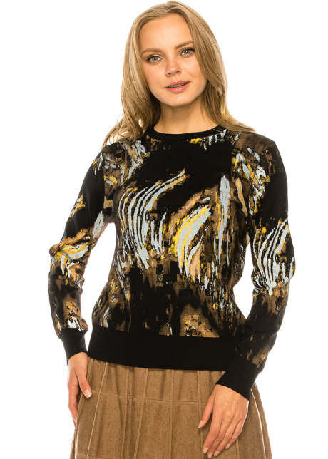 Striking Multi-Colored Sweater