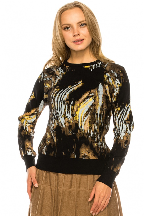 Striking Multi-Colored Sweater